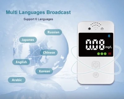 Wall Mounted Bracket Alcohol Detector Blowing Air Check Bluetooth Connection APP