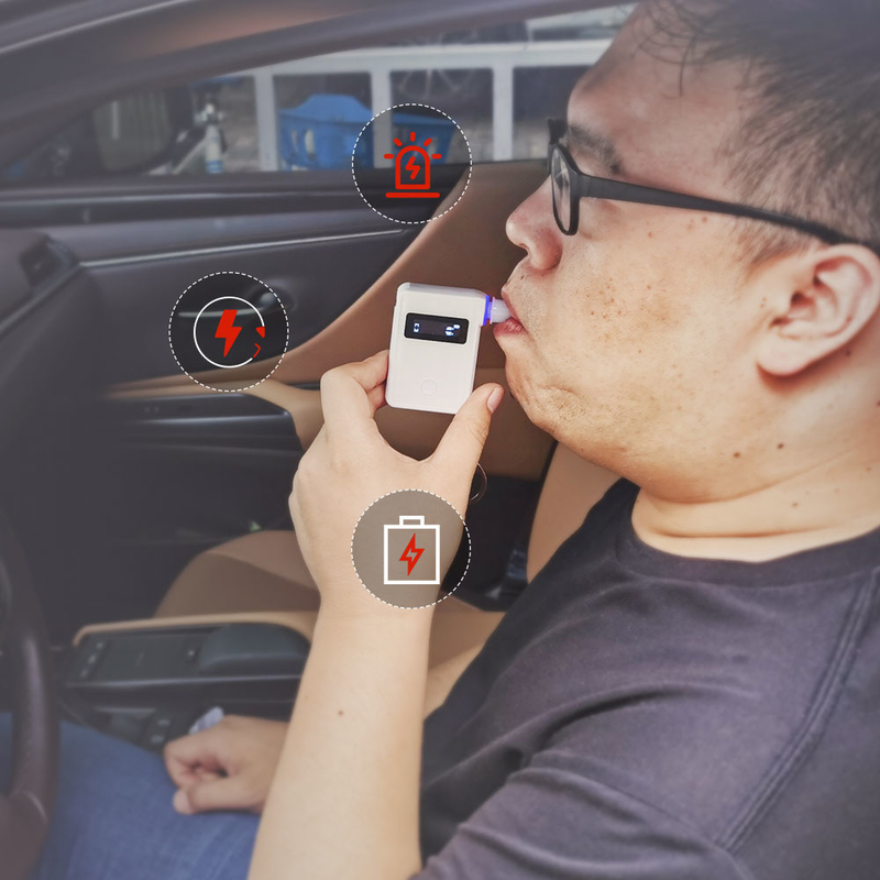 OLED Display Fuel Cell Breathalyzer In Jamaica 1*AAA Batteries