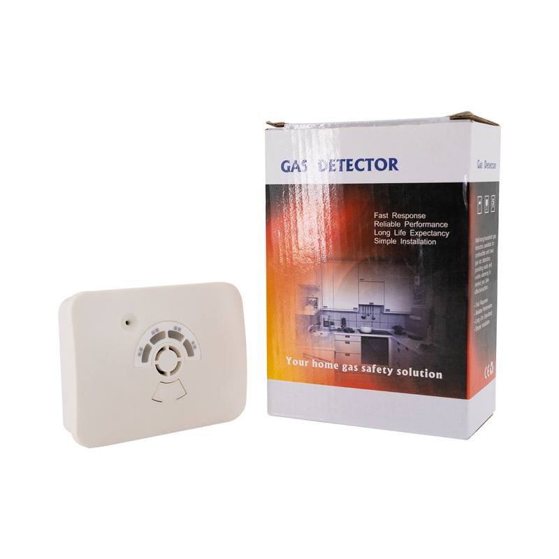 Visual And Audible Gas Alarm Detector Wired Natural For Home