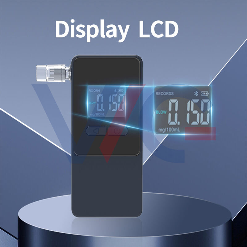 AT808 Portable Alcohol Tester with Advanced Fuel Cell Sensor Bluetooth Connectivity to AlcoCHECK App Large LCD Display