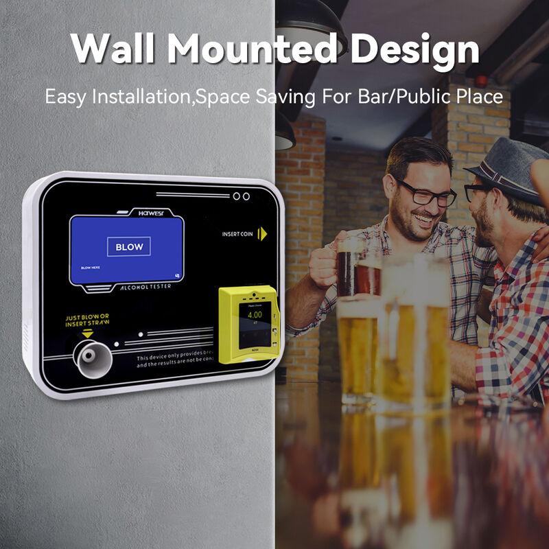 Wall Mounted Breathalyzers Credit Card Non-contact Blowing or Mouthpiece