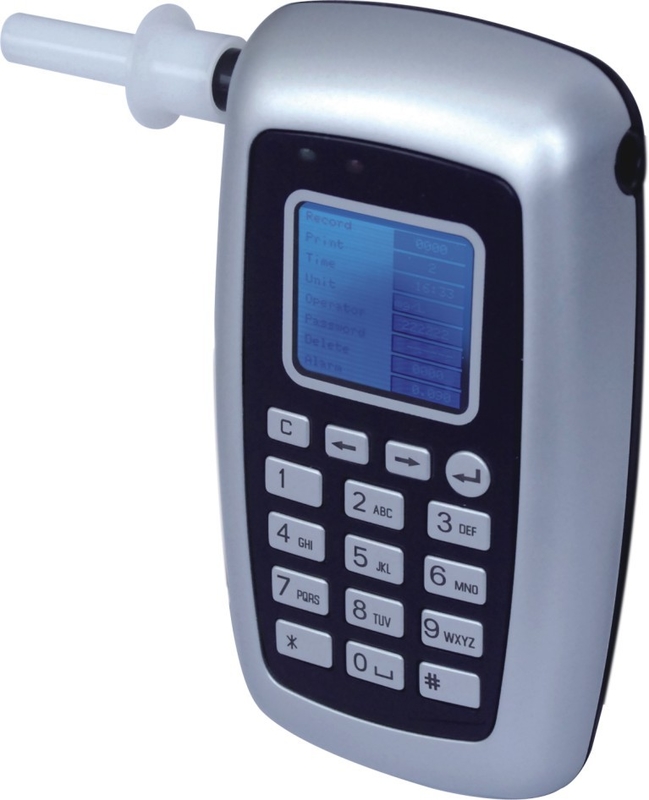 2.1AH 2 AA Batteries Professional Breathalyzer ODM Bluetooth Alcohol Tester