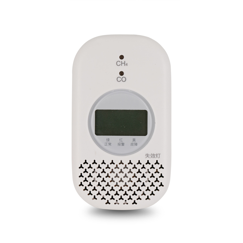 OEM 1.5W Gas Alarm Detector Dual Sensor Smoke Alarm With Carbon Monoxide