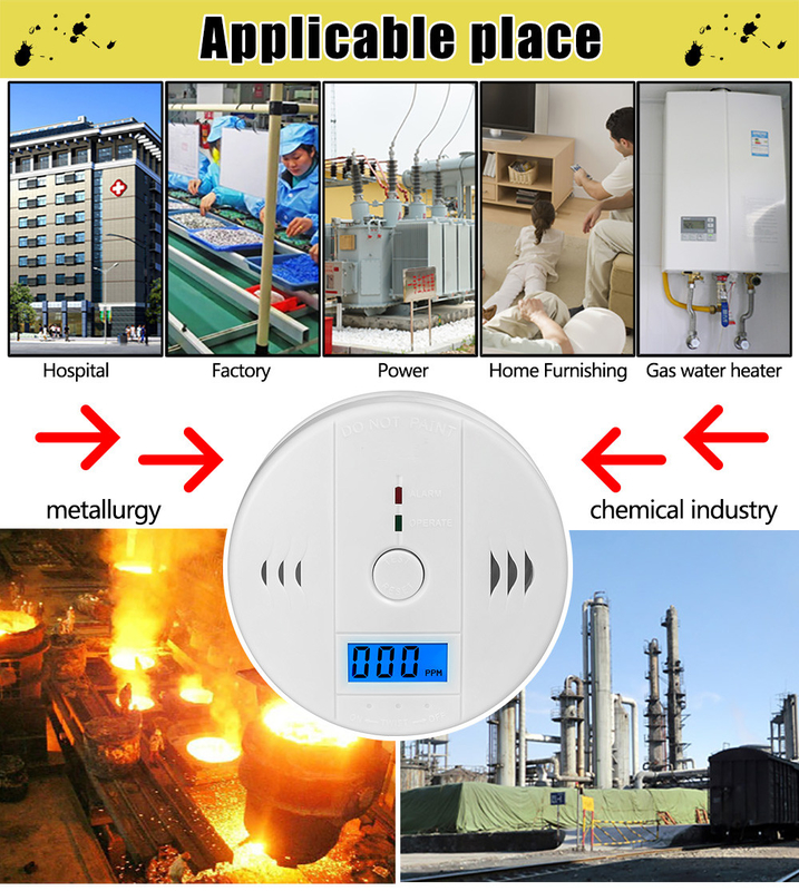 Digital 85db 75mA Low Level Carbon Monoxide Detector For School